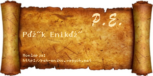 Pék Enikő névjegykártya