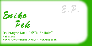 eniko pek business card